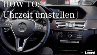 Uhrzeit im Auto umstellen I HOW TO I Winterzeit  Sommerzeit in der Mercedes EKlasse einstellen [upl. by Laurens]