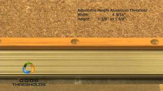 Adjustable 4916quot Wide Thremal Break Aluminum Door Threshold  99052 [upl. by Nwahsal]