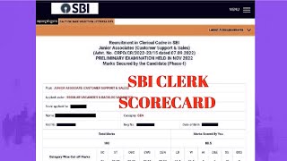 My SBI clerk scorecard of Pre and Mains sbiclerk [upl. by Shirlene211]