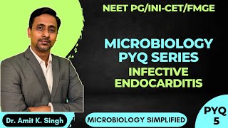 NEET PGINICETFMGE Microbiology PYQ Series  PYQ 5 Infective EndocarditisViridans Streptococci [upl. by Marchall855]