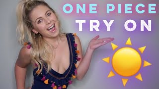 ONE PIECE BATHING SUIT TRY ON HAUL  tarte vlogs [upl. by Gneh]