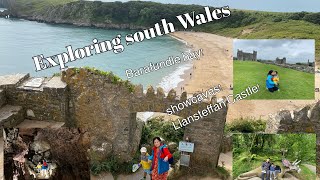 Exploring South Wales 2024 Barafundle nationalcaves castle 🌊🏰 [upl. by Atinnod]