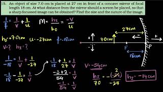 Mirror formula magnification formula sign convention  Class 10 Light  Physics  Khan Academy [upl. by Hanny]