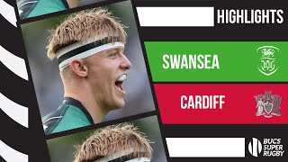 Swansea vs Cardiff  BUCS Super Rugby Highlights [upl. by Reiner]