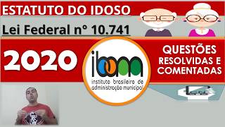 Questões comentadas sobre o Estatuto do Idoso Lei Federal n° 10 741 [upl. by Fital]