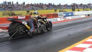 Quarter finals top fuel bike Hockenheim Koedam 61sec [upl. by Rimat]