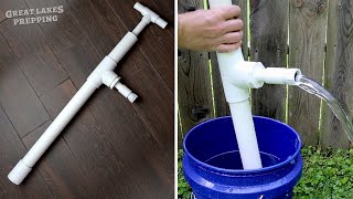 How to Make a Simple amp Strong PVC Water Pump DIY manual hand pump from spare parts [upl. by Levana]