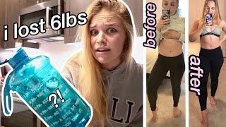 I drank a GALLON of WATER EVERY DAY for a WEEK  weight loss  before amp after results [upl. by Sivraj565]