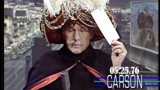 Carnac the Magnificent with Predictions about Snoopy and Taxi Driver on Johnny Carsons Tonight Show [upl. by Zebadiah]