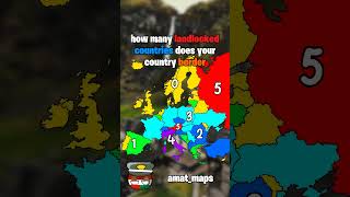 how many landlocked countries does your country border map geography europe flag edit shorts [upl. by Llednohs]