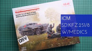 ICM 135 SdKfz251 AusfA with Military Medical Personnel 35114 Review [upl. by Aisanahta]