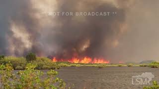 05252024 Titusville FL  Lightning sparks wildfire near NASA Kennedy Space Center [upl. by Dagmar]