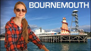 BOURNEMOUTH BEACH Dorset UK Seaside Town and Summer Holiday Resort A fun walk along the beach 🎵 [upl. by Chappy380]