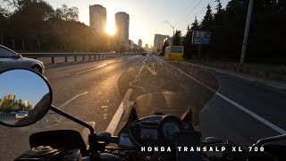 to meet the sunrise on a Honda Transalp 700 [upl. by Marlo]