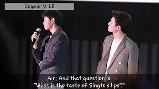 Engsub quotWhat is taste of Krists Lipsquot 18😈 Poor Singto 😂  180527  KristSingto Baby Bright [upl. by Nnahoj]