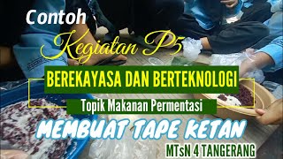 CONTOH P5 BEREKAYASA DAN BERTEKNOLOGI MEMBUAT MAKANAN PERMENTASI TAPE KETAN [upl. by Kancler]