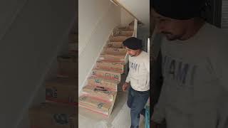 part 1st white spine staircasehome staircase construction diy [upl. by Apfelstadt]