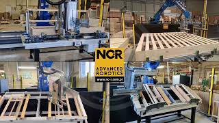 Robots for furniture production  upholstery frame nailing and stapling [upl. by Cob]