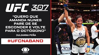 UFC 307 Após a vitória Julianna Peña ignora Kayla Harrison e desafia Amanda Nunes [upl. by Ardnalak]