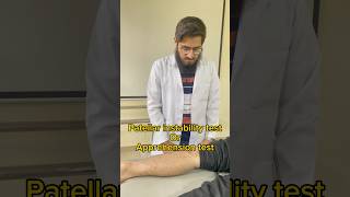 Patellar Instability Test  Apprehension Test  Patellar Dislocation physiotherapy reels viral [upl. by Erickson]