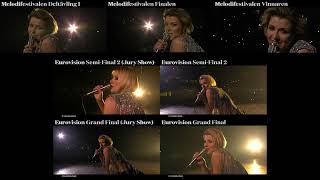 Cornelia Jakobs  Hold Me Closer Eurovision 2022  8Way Live Comparison [upl. by Anohsal]