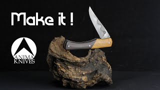 Fabrique ton premier couteau à cran plat PLAN GRATUIT  Make your first slip joint knife FREE PLAN [upl. by Hoeg]