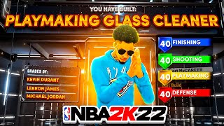 BEST PLAYMAKING GLASS CLEANER BUILD NBA 2K22 NEW SPEEDBOOSTING CENTER BUILD NBA2K22 BEST ISO BUILD [upl. by Naimerej]