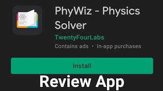 PhyWiz  Physics Solver App Live How to work  by Invented Application Review [upl. by Mansfield]