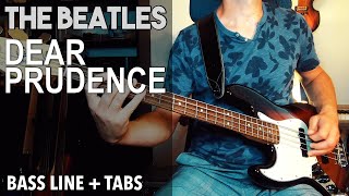 The Beatles  Dear Prudence  BASS LINE Play Along Tabs [upl. by Aramo]