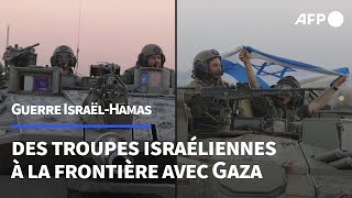 Israël déploie des troupes à la frontière avec la bande de Gaza  AFP Images [upl. by Etnud979]