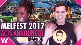 Melodifestivalen 2017 All 28 acts and songs REACTION [upl. by Annawyt]