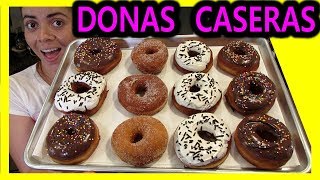 DONAS fritas RECETA FACIL 🍩 donas CASERA [upl. by Normy]