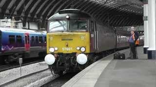 Class 57601  47798 Depart York on Statesman Rail With 5 Tone Horn 30062012 [upl. by Eriuqs]