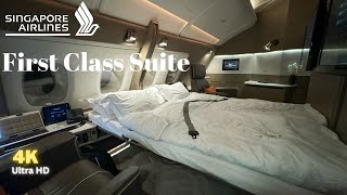 World Best First Class Singapore Airlines First Class Suite on A380 with Double Bed [upl. by Mages]