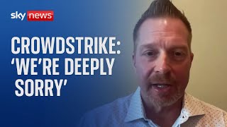 Global IT outage Were deeply sorry CrowdStrike CEO George Kurtz says [upl. by Wurster]