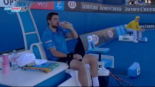 Grigor Dimitrov vs Stan Wawrinka 57 36 36 Australian Open R64 19012011 [upl. by Gleeson]