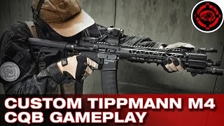 Custom Tippmann M4 CQB Gameplay [upl. by Ardnoyek]