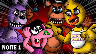 FNAF  NOITE 1  Tchongo em Five Nights at Freddy’s  Uma Noite Maluca na quotFred Faz Pizzaquot [upl. by Iredale957]