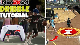 NBA 2K24 ADVANCED DRIBBLE TUTORIAL w HANDCAM FASTEST DRIBBLE MOVES amp COMBOS [upl. by Leesen]