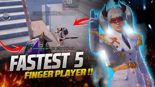 FASTEST 5 FINGER PLAYER ON IPHONE XR 😳 FASTEST 60 FPS PLAYER  BGMI [upl. by Dlorrej967]