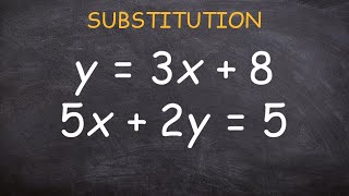 Using substitution to solve a system [upl. by Nosyla]