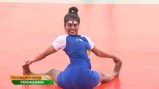 Yogasana 🧘‍♀️ Artistic Girls Singles Final Khelo India Youth Games 2023 [upl. by Ennailuj]