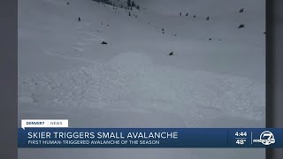 First skiertriggered avalanches of the season reported near Silverton [upl. by Pilif]