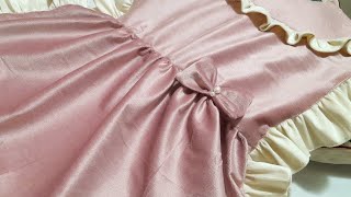 Very Easy Baby frock Cutting and Stitching 4 to 5 years baby girl frock design [upl. by Oilcareh840]