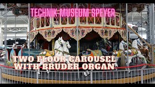 🪖 Two floor Carousel with Bruder Organ  Technik Museum Speyer 🪖 travel organ museum [upl. by Weaks]