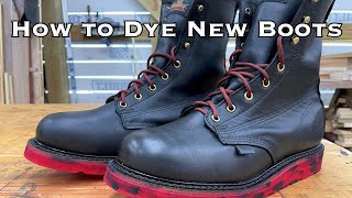 Customizing New Leather Boots Thorogood 8” Round Toe [upl. by Naillig]