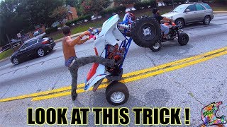 ATV RIDERS GO WILD IN ATLANTA   BRAAP VLOGS [upl. by Solley680]