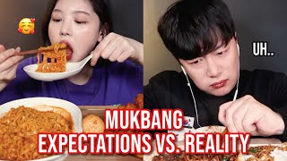 mukbang EXPECTATIONS vs REALITY [upl. by Norre]