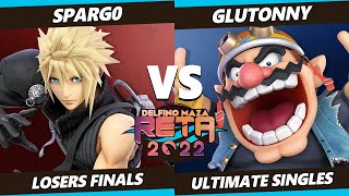 RETA 2022 Losers Finals  Spargo Cloud Vs Glutonny Wario SSBU Ultimate Tournament [upl. by Niobe380]