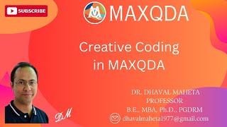 22 Creative Coding in MAXQDA  Dr Dhaval Maheta [upl. by Golden135]